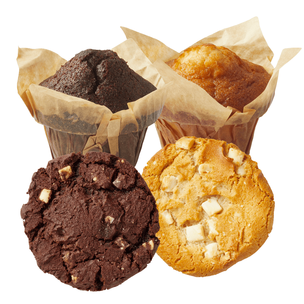PLUS Kies & Mix American Bakery Cookies, vanille- of chocolade muffins