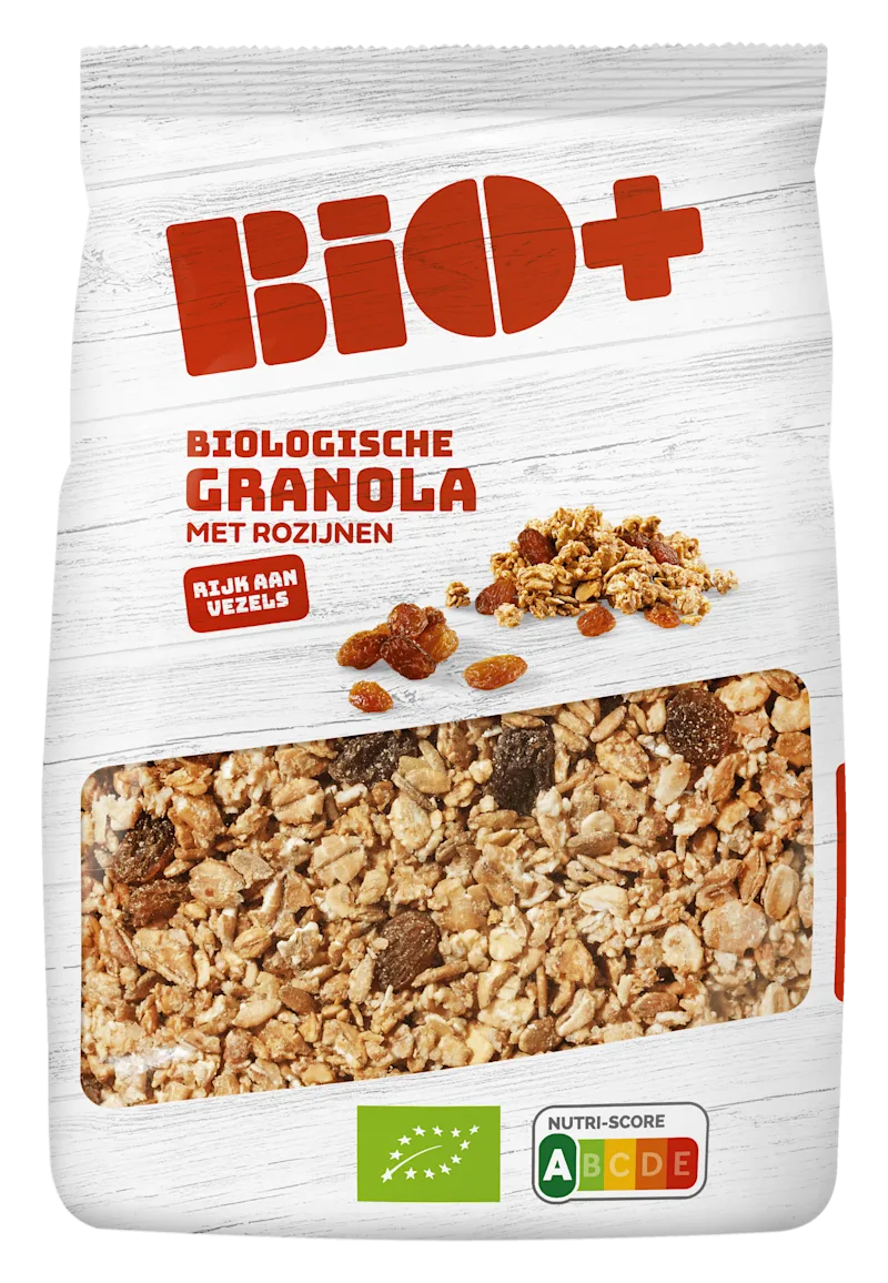 BIO+ Granola volkoren + rozijnen