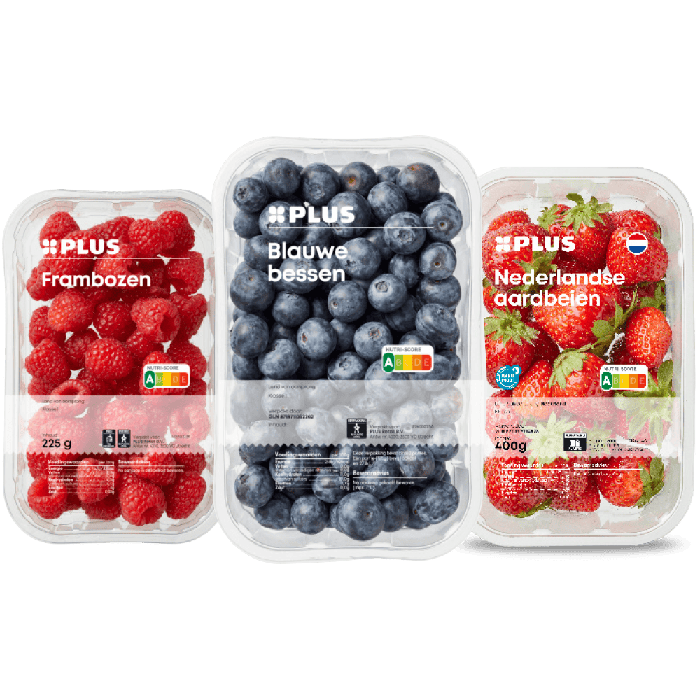 PLUS Blauwe bessen, frambozen en Nederlandse Aardbeien