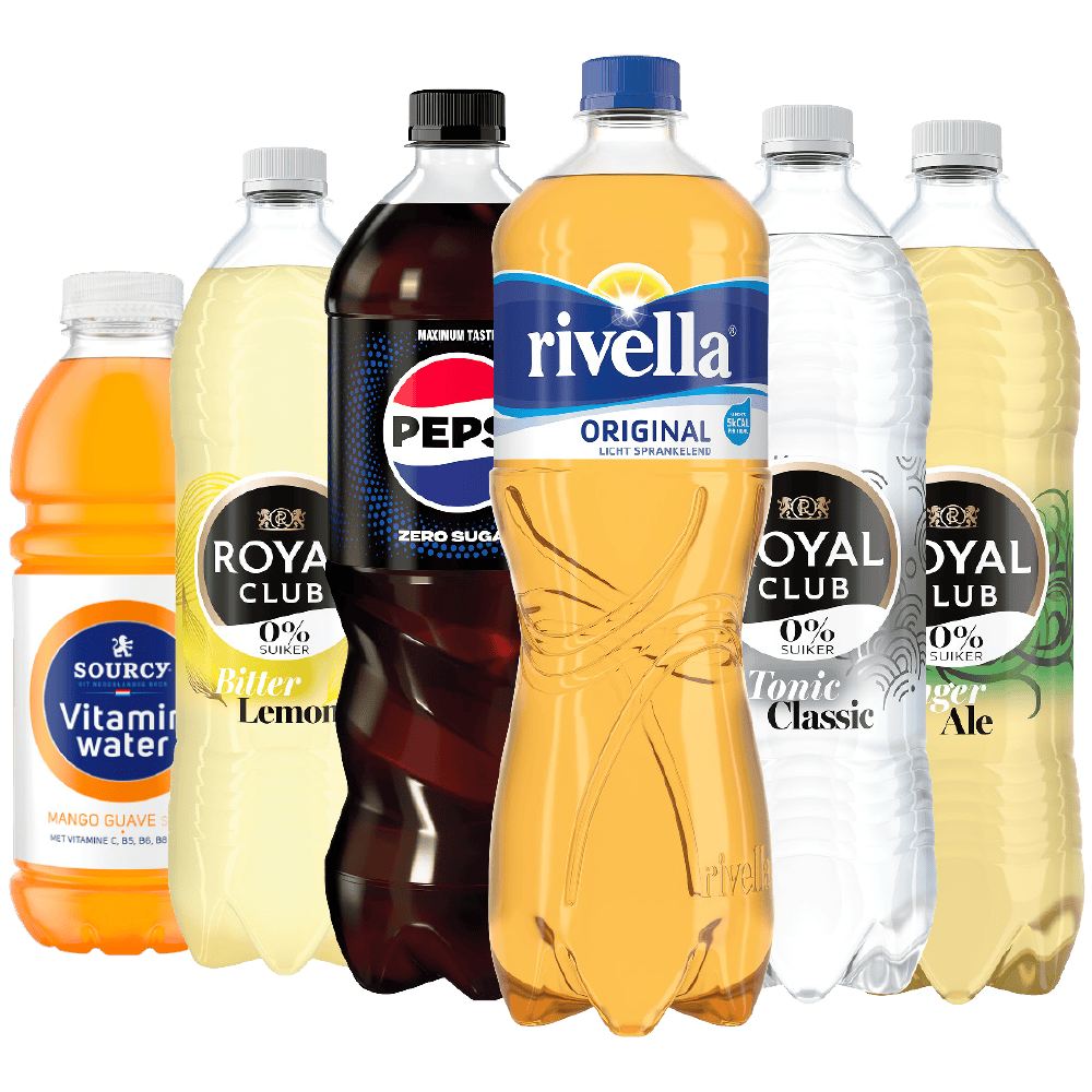 Pepsi, Rivella, Royal Club en Sourcy Vitaminwater