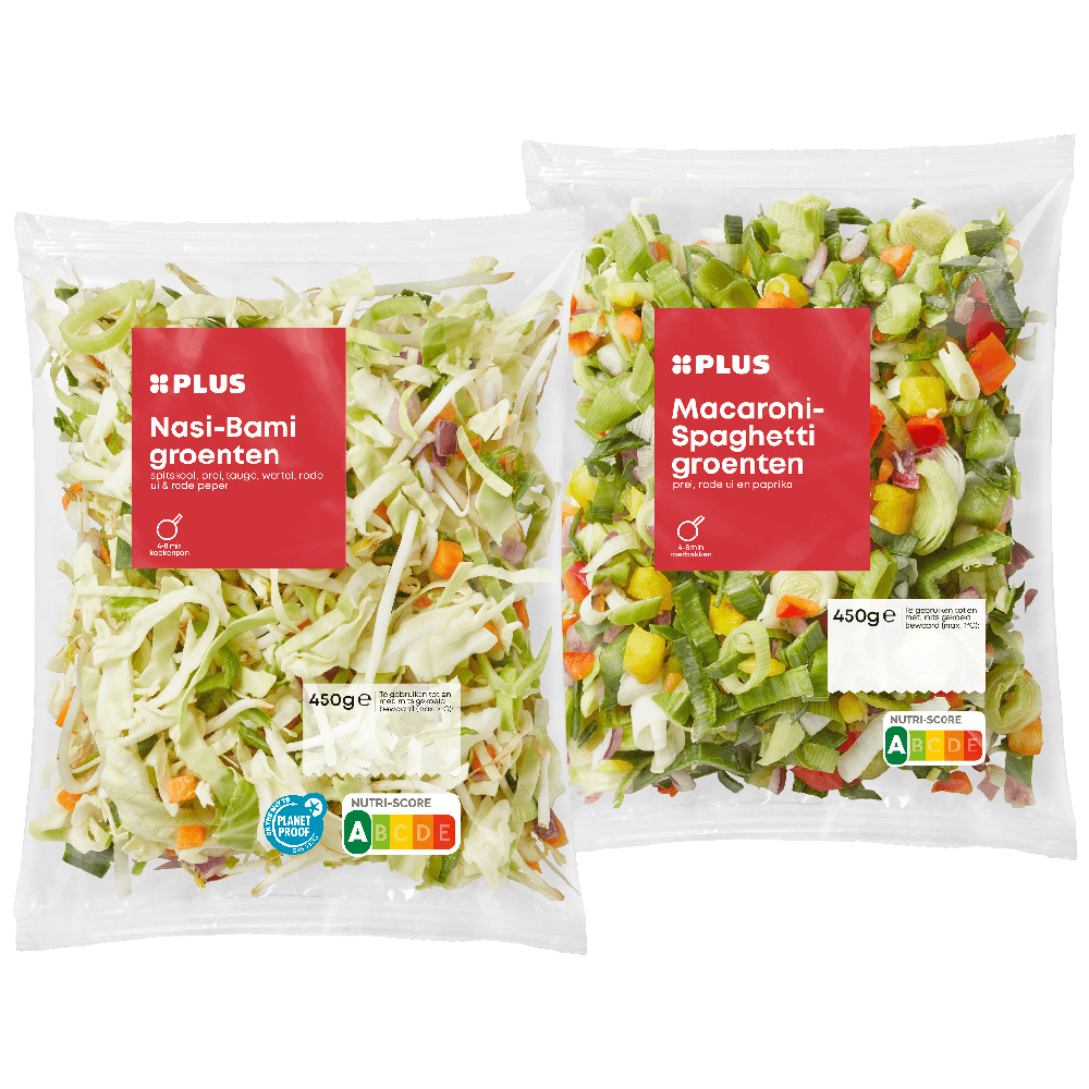 PLUS Nasi-Bami en Macaroni-Spaghetti groenten