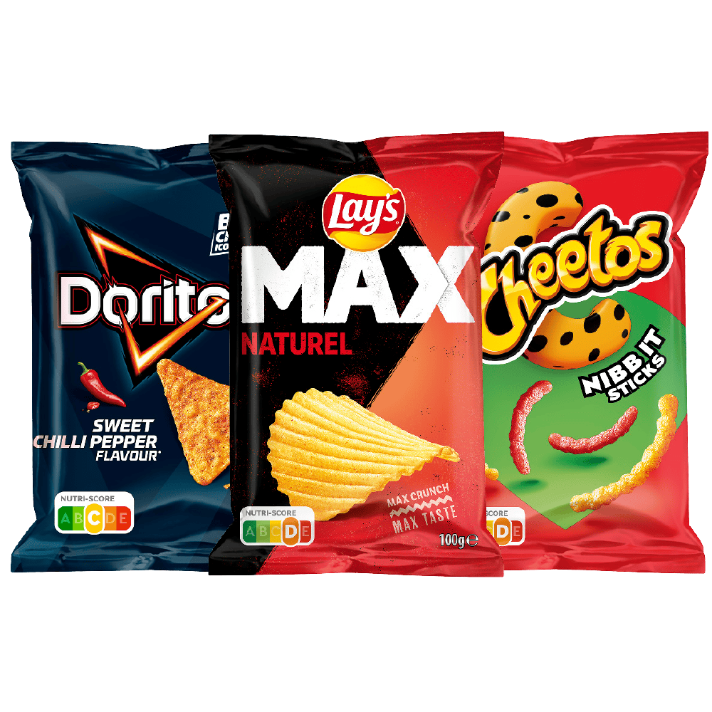 Doritos, Cheetos en Lay's Max