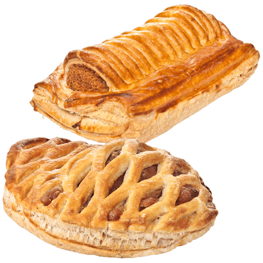Kroketbroodje met mosterdsaus en gehaktbalbroodje met satésaus