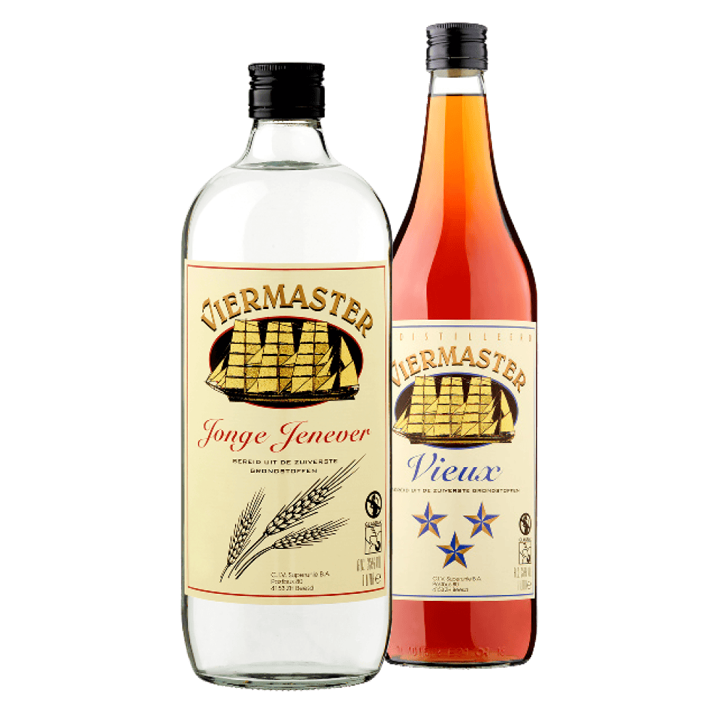 Viermaster Jonge jenever, vieux en beerenburg