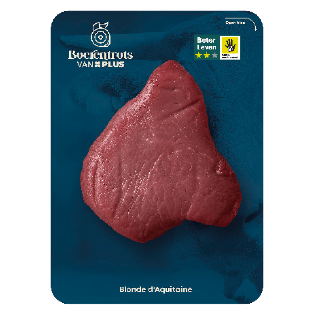 Boerentrots van PLUS Blonde d'Aquitaine Ossenhaas
