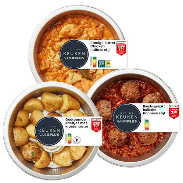 Uit de keuken van PLUS Kies & Mix Combi gerechten