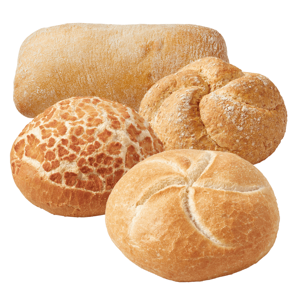 PLUS Kies & Mix Mini ciabatta wit, kaiserbroodje volkoren en wit en tijgerbol wit
