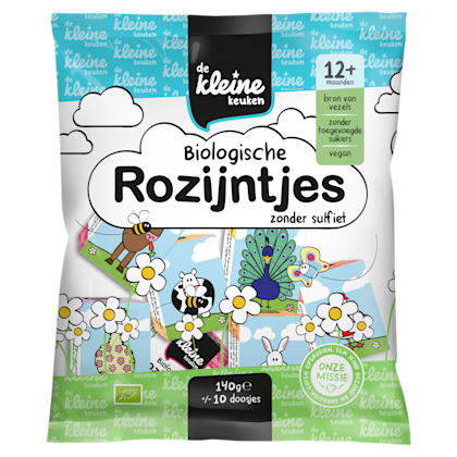 De Kleine Keuken 12+ Rozijnen Biologisch