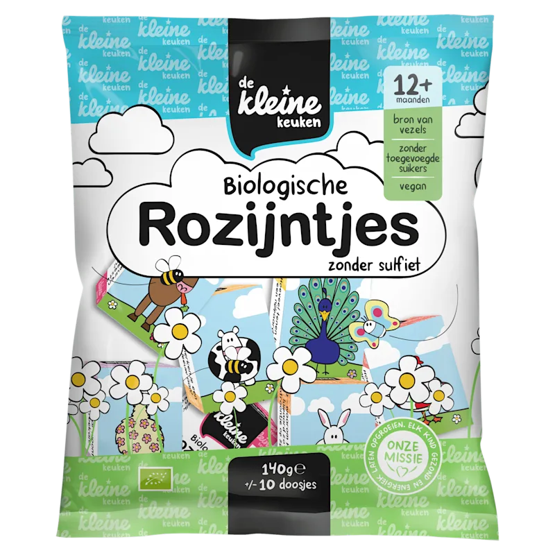 De Kleine Keuken 12+ Rozijnen Biologisch