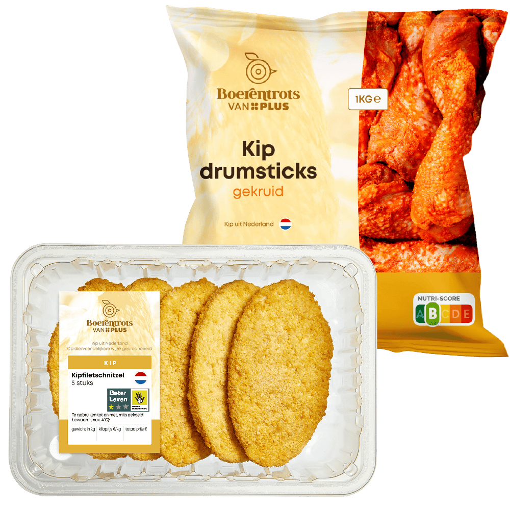 Kipschnitzel, -drumsticks en -cordon bleu¿s