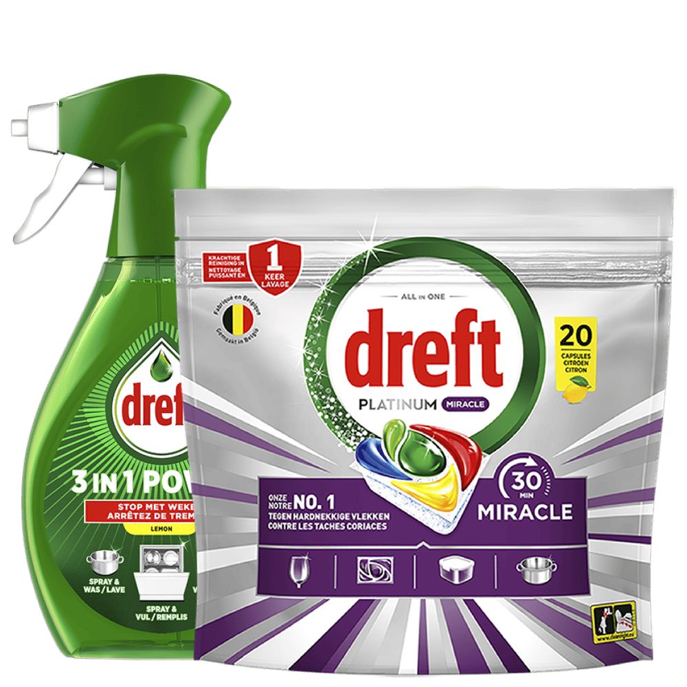 Vaatwascapsules en 3in1 spray