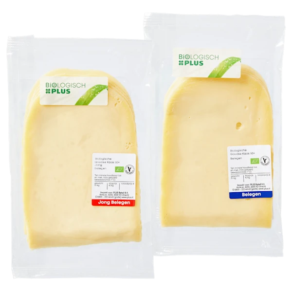 Biologisch PLUS en Fryske Kies & Mix Goudse kaas 50+ plakken