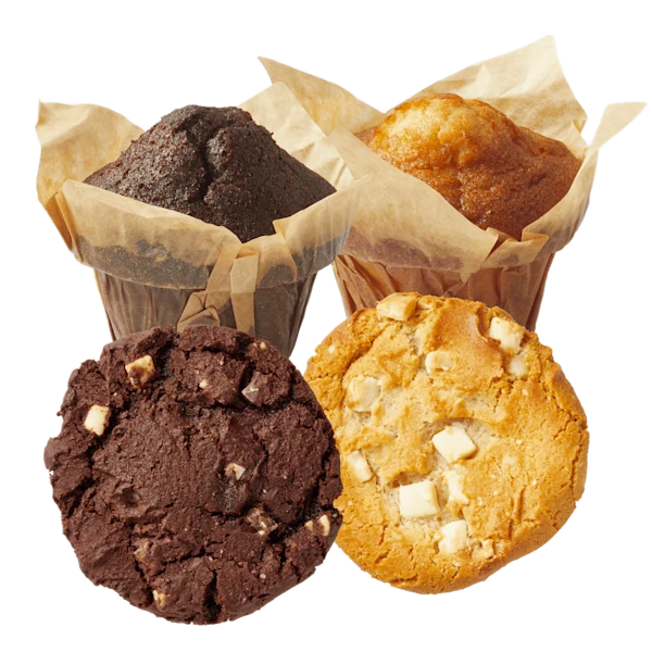 PLUS Kies & Mix American Bakery Cookies, vanille- of chocolade muffins