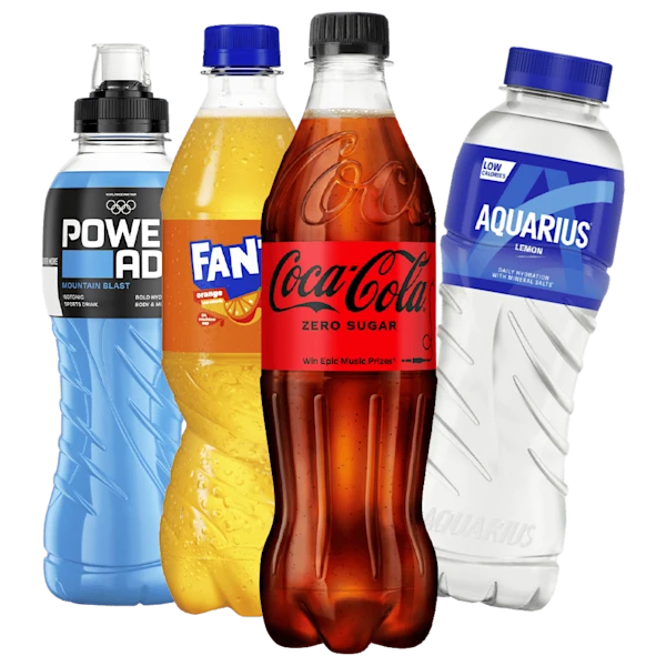 Coca-Cola, Fanta, Aquarius en Powerade