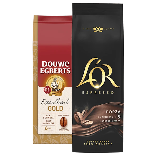 L'Or en Douwe Egberts Excellent koffiebonen