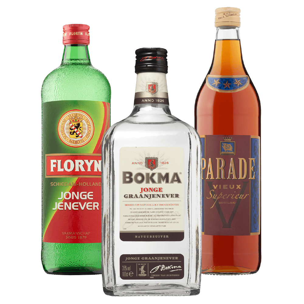 Bokma Jonge graanjenever, Floryn Jonge jenever en Parade Vieux