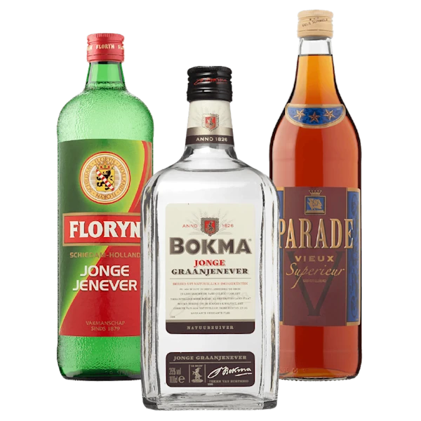 Bokma Jonge graanjenever, Floryn Jonge jenever en Parade Vieux