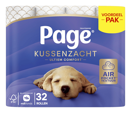 Kussenzacht toiletpapier