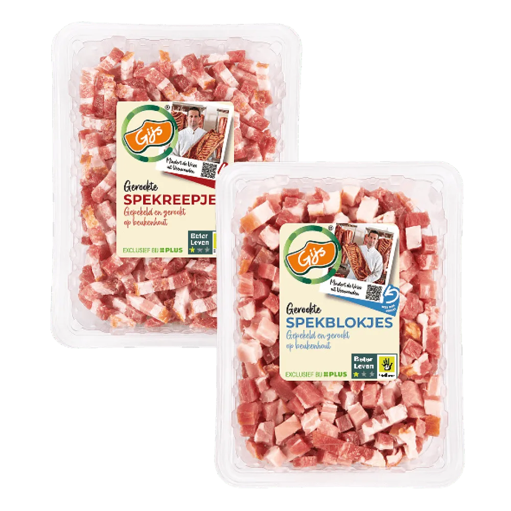 Gijs Spekreepjes of -blokjes