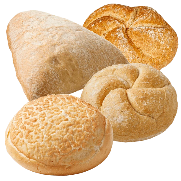 PLUS Kies & Mix Triangel wit, kaiserbroodje volkoren en wit en tijgerbol wit