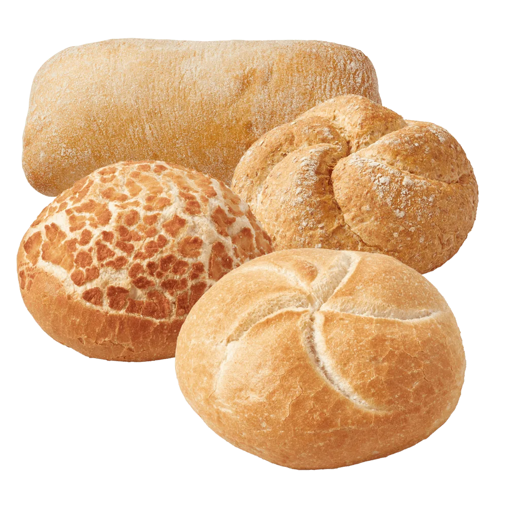 PLUS Kies & Mix Mini ciabatta wit, kaiserbroodje volkoren en wit en tijgerbol wit