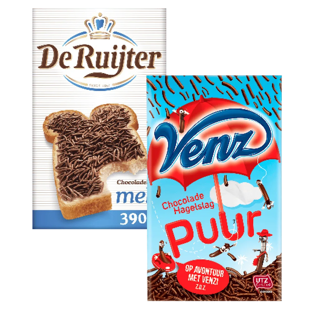 Alle Venz en de Ruijter Hagelslag en vlokken
