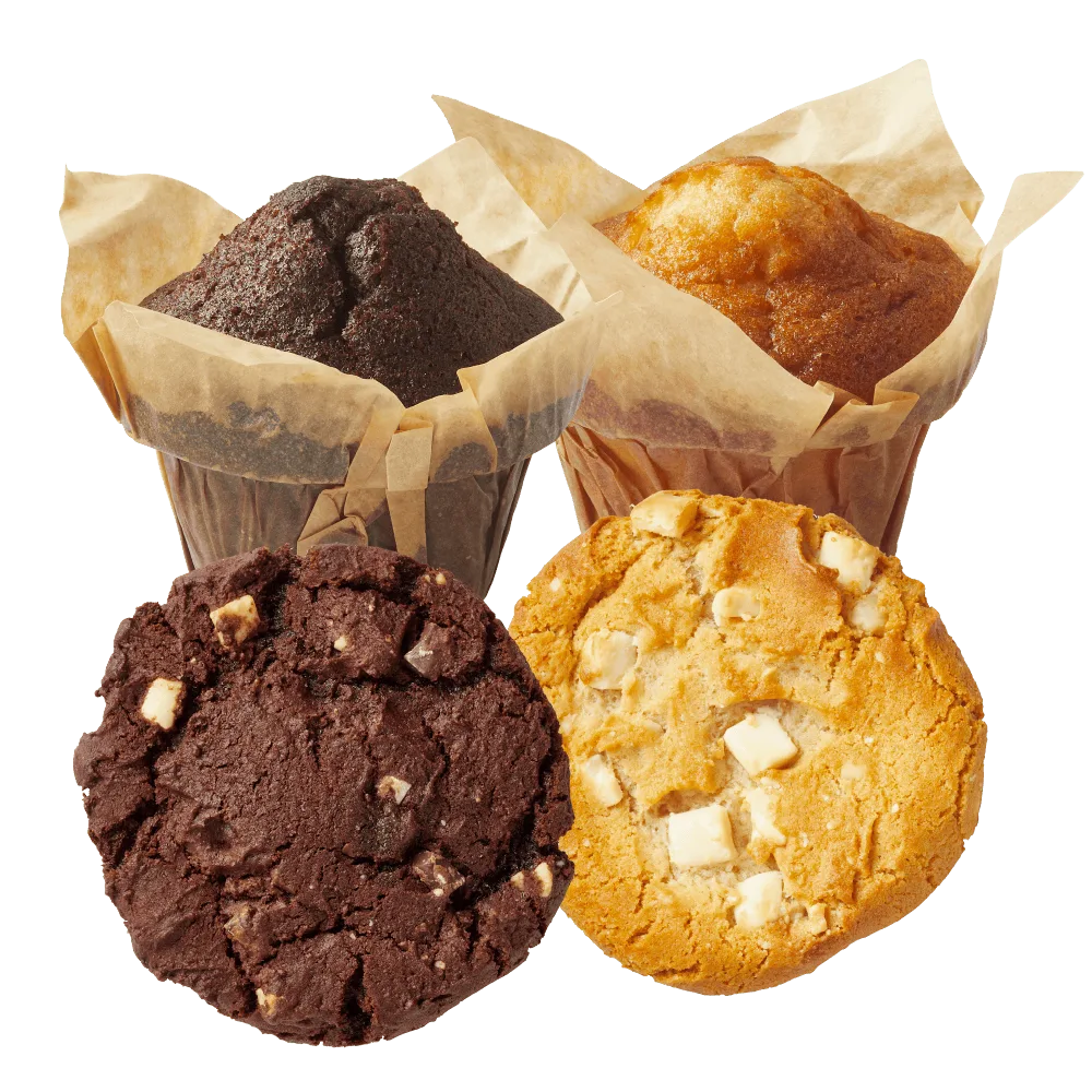 PLUS Kies & Mix American Bakery Cookies, vanille- of chocolade muffins