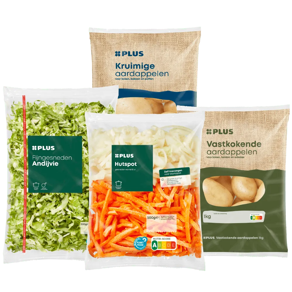 PLUS Stamppotgroente en Nederlandse aardappels