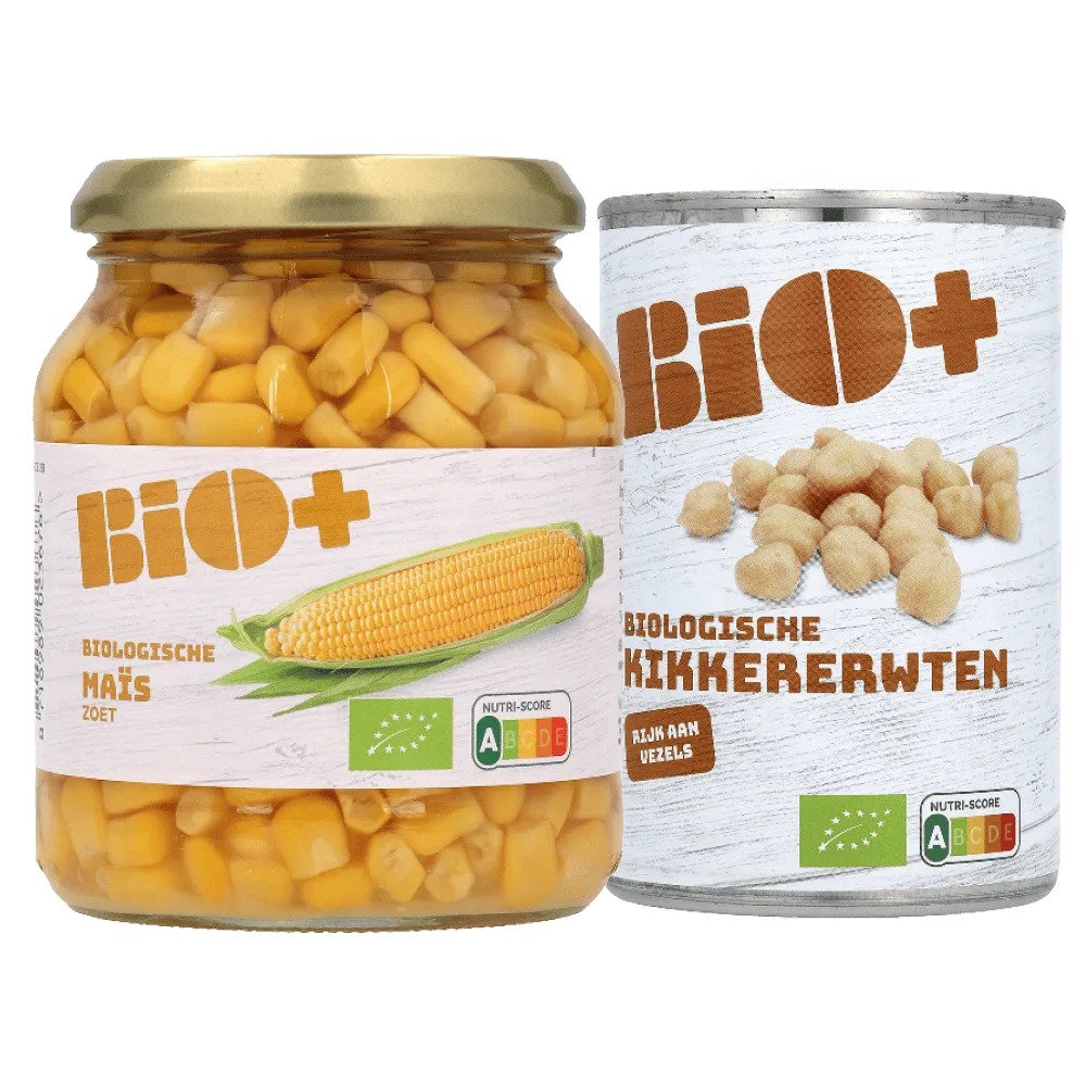 Bio+ Peulvruchten en mais