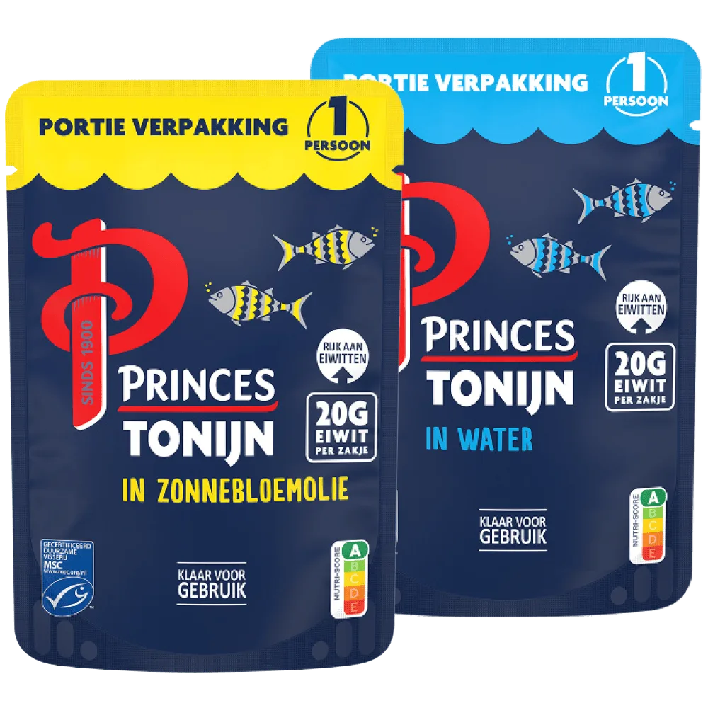 Princes Tonijn in water en zonnebloemolie