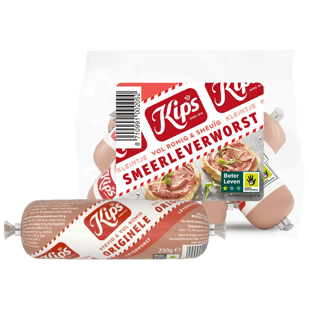 Kips Kleintje en leverworst