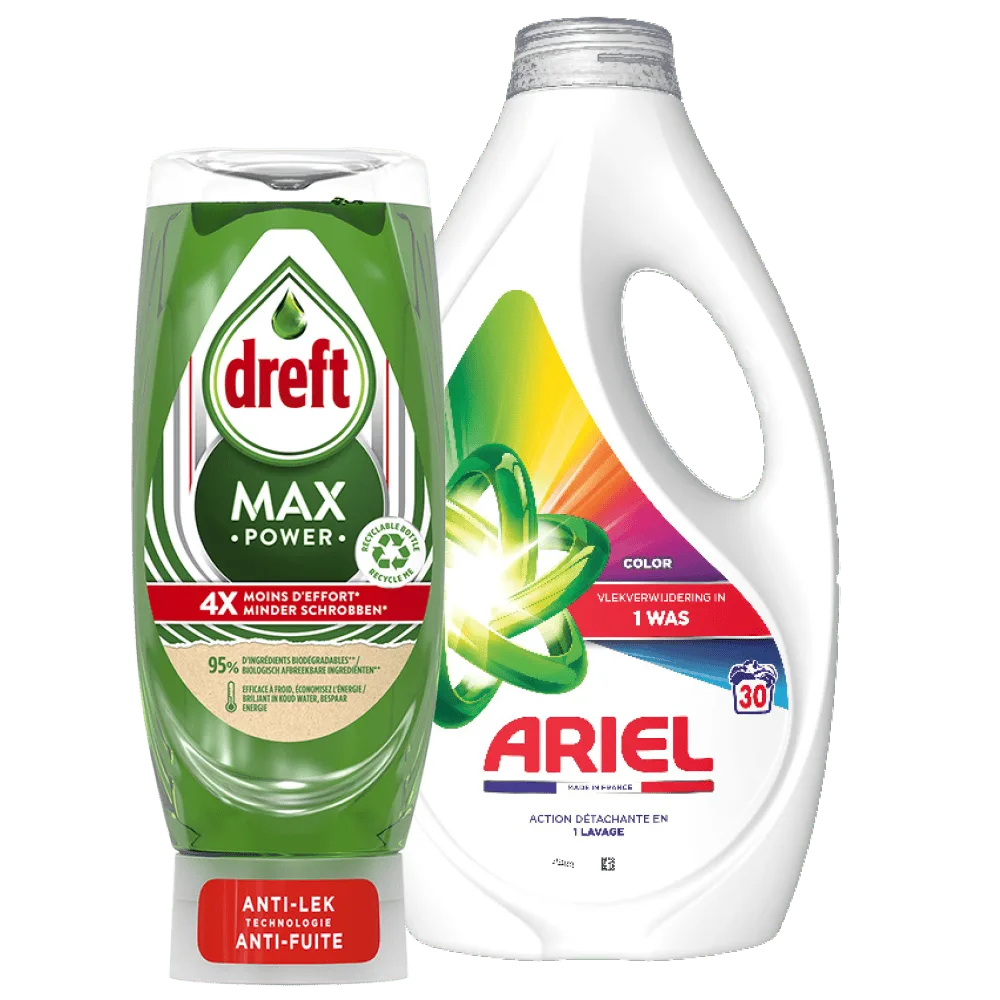 Alle Ariel en Dreft vaatwascapsules, handafwas en 3in1 spray
