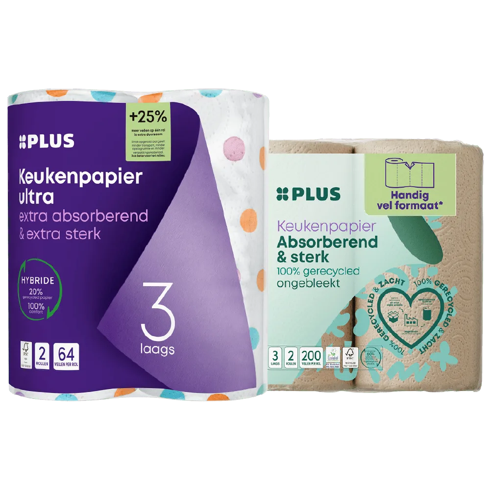 PLUS Keukenpapier 3-laags
