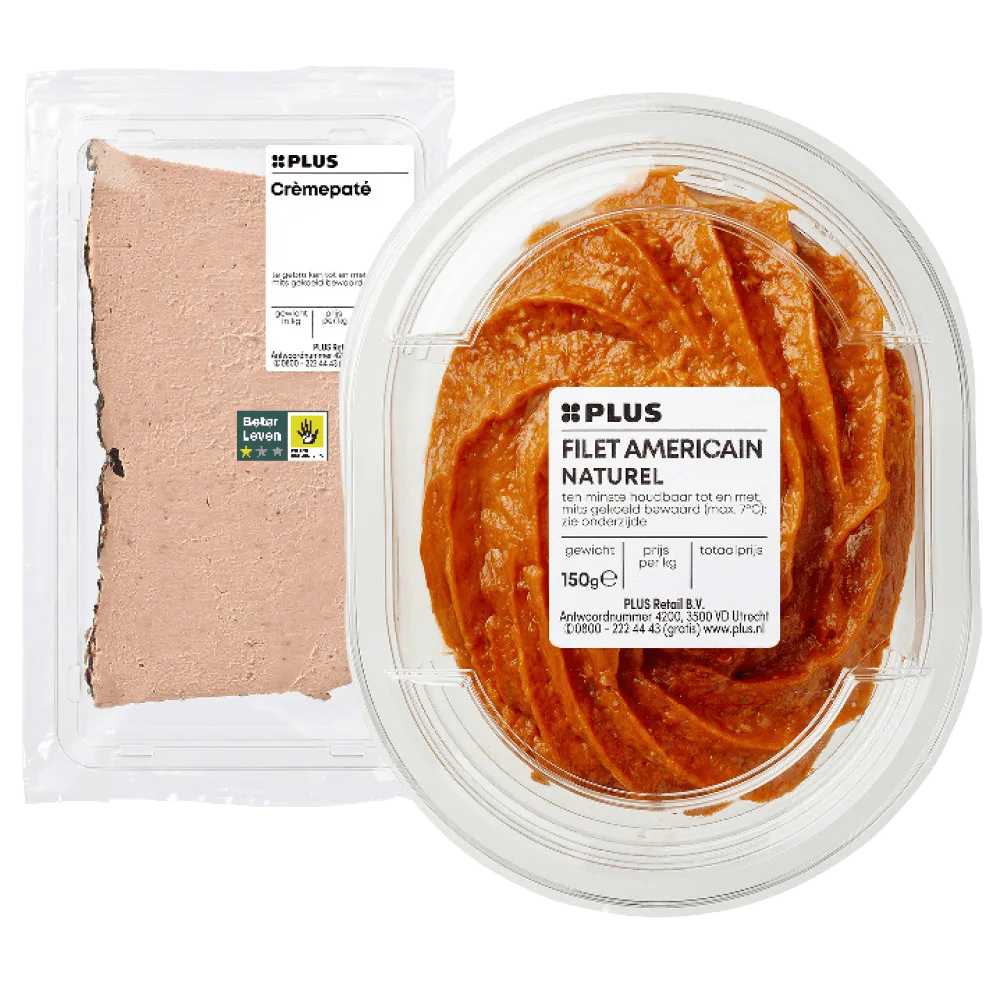 PLUS en GIJS Filet Americain en paté