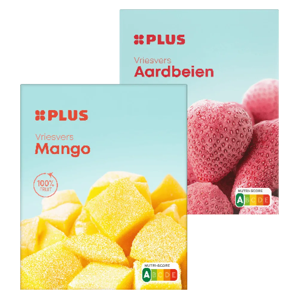 PLUS Diepvries aardbeien, mango en blauwe bessen