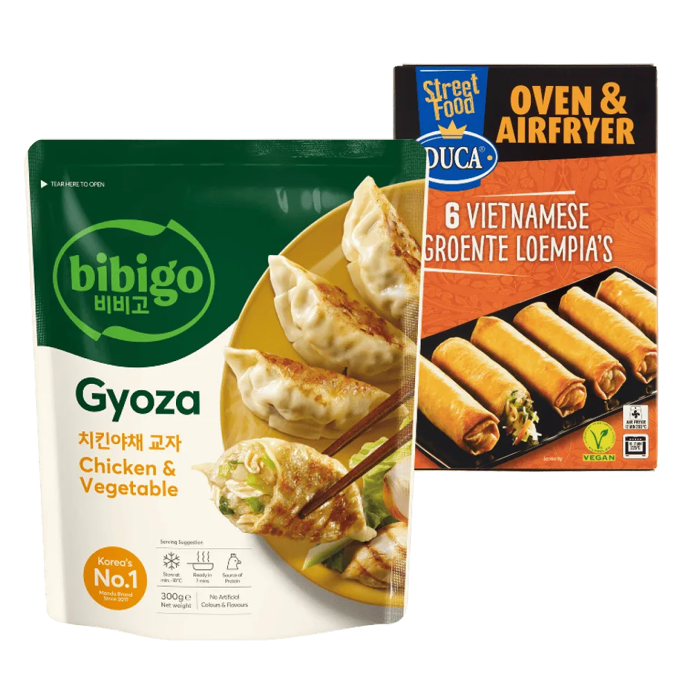 Alle Bibigo en Duca Aziatische snacks
