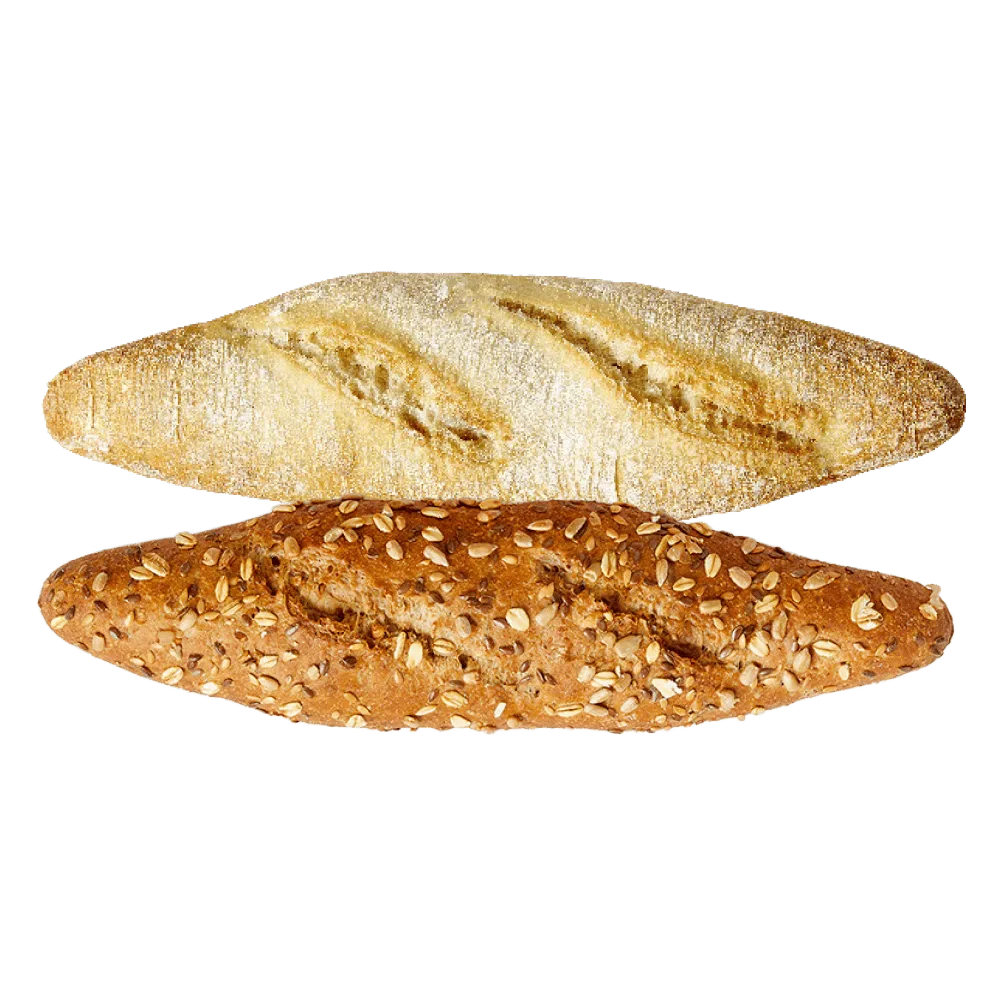 PLUS Desem pistolets Wit en bruin meergranen