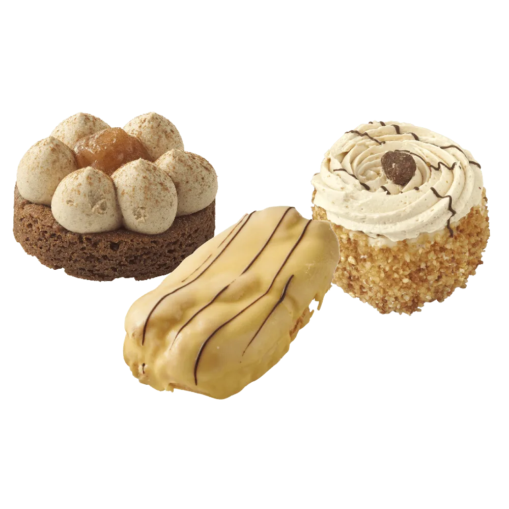 PLUS Korenlanders Bananensoezen, stoofpeer speculoos- en hazelino crèmegebakjes