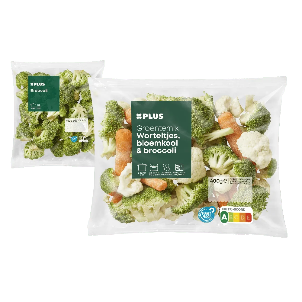 PLUS Bloemkoolroosjes, broccoliroosjes en groentemix