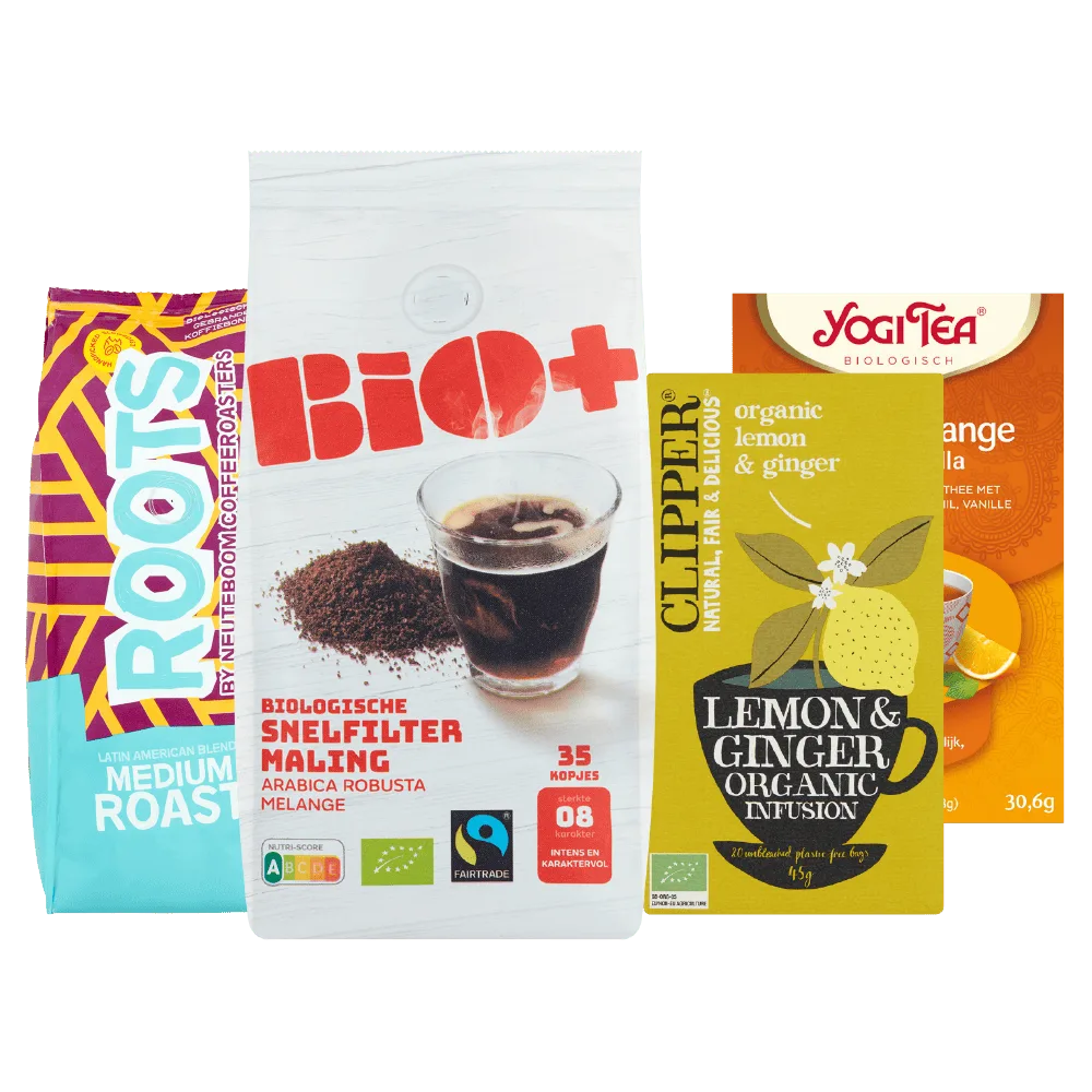 Alle biologische koffie en thee