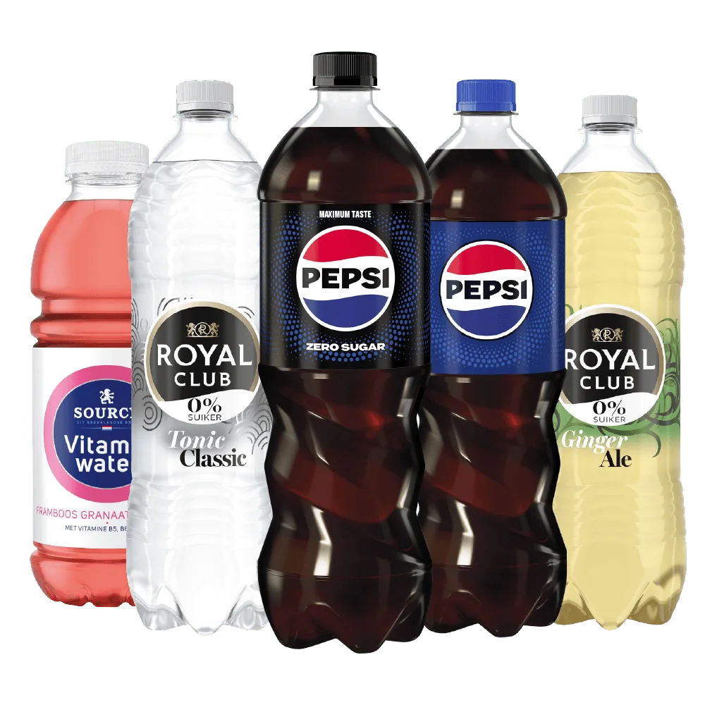 Pepsi, Rivella, Royal Club en Sourcy Vitaminwater