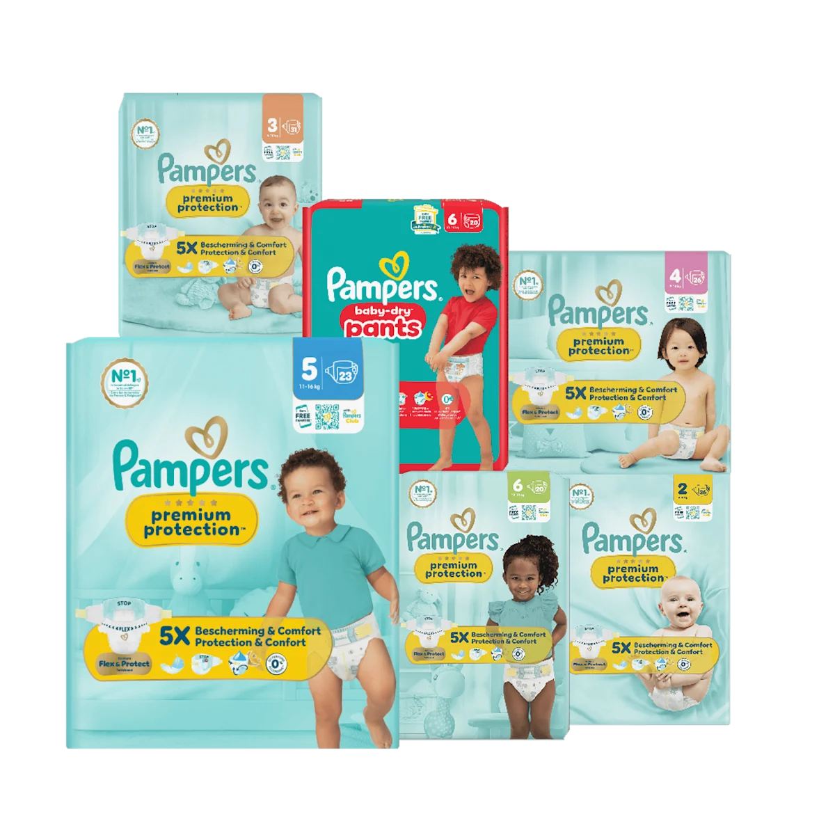Alle Pampers Premium protection en pants