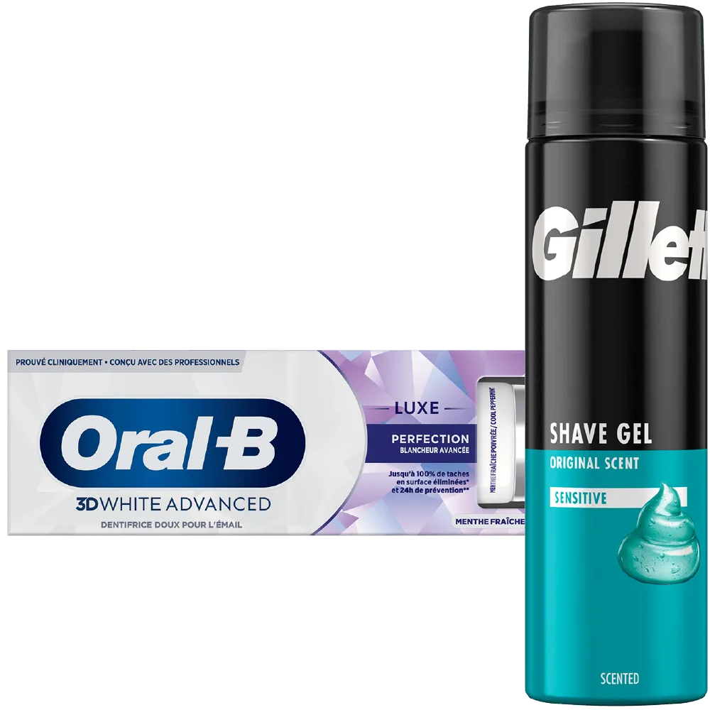 Alle Gillette huidverzorging en Oral-B tandpasta
