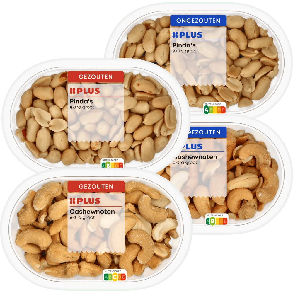 PLUS Pinda's en cashewnoten extra groot