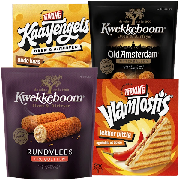 Alle Kwekkeboom en Topkings Snacks