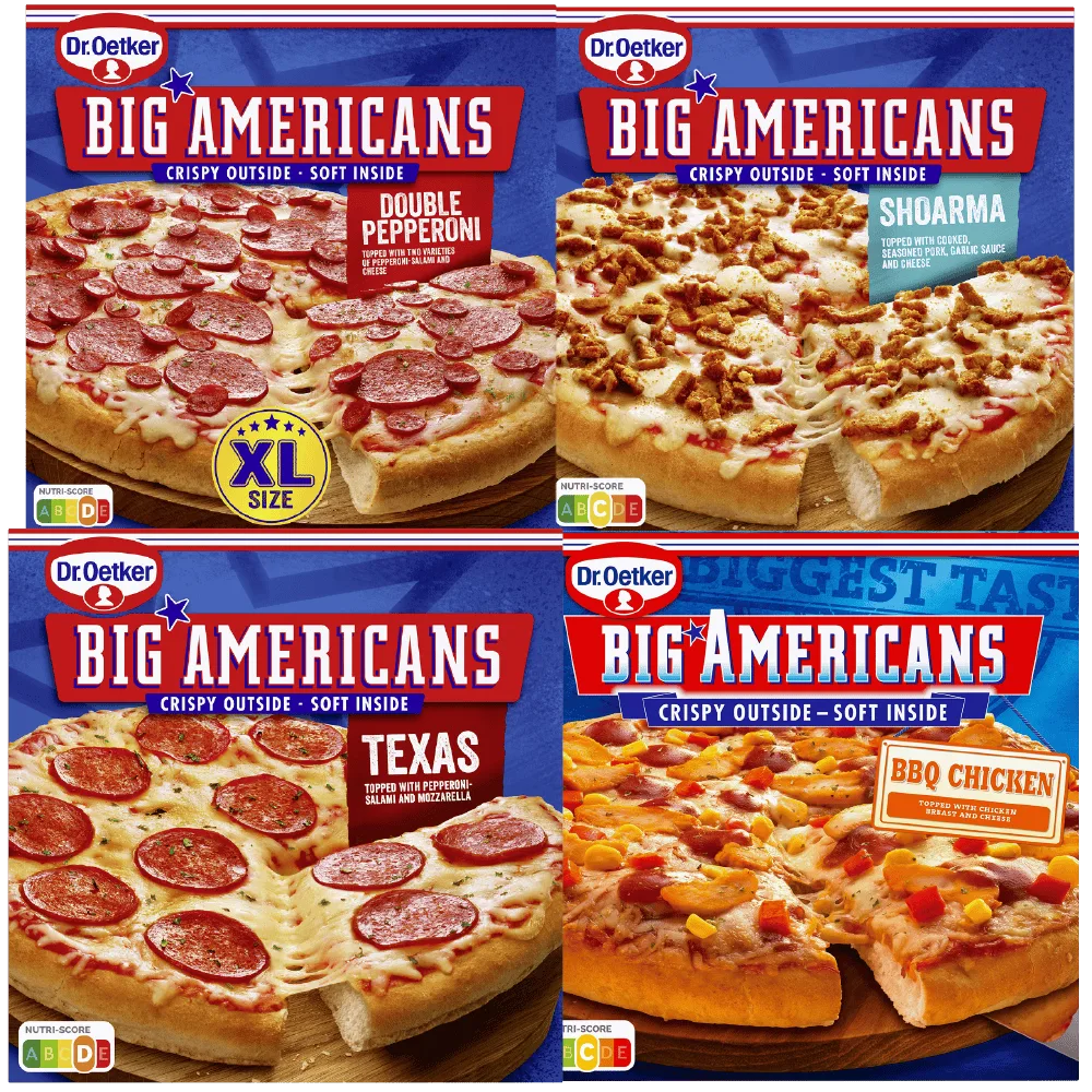 Alle Dr. Oetker Big American pizza's
