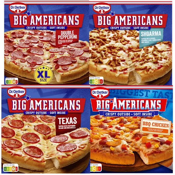 Alle Dr. Oetker Big American pizza's