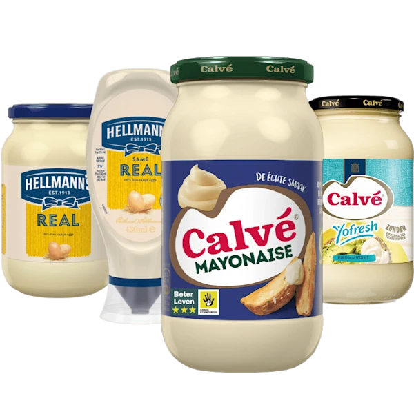 Alle Calvé en Hellmann's Mayonaise