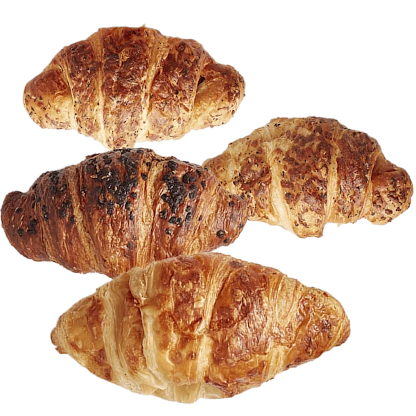 PLUS Chocolade-, kaas- en ham-kaas croissant