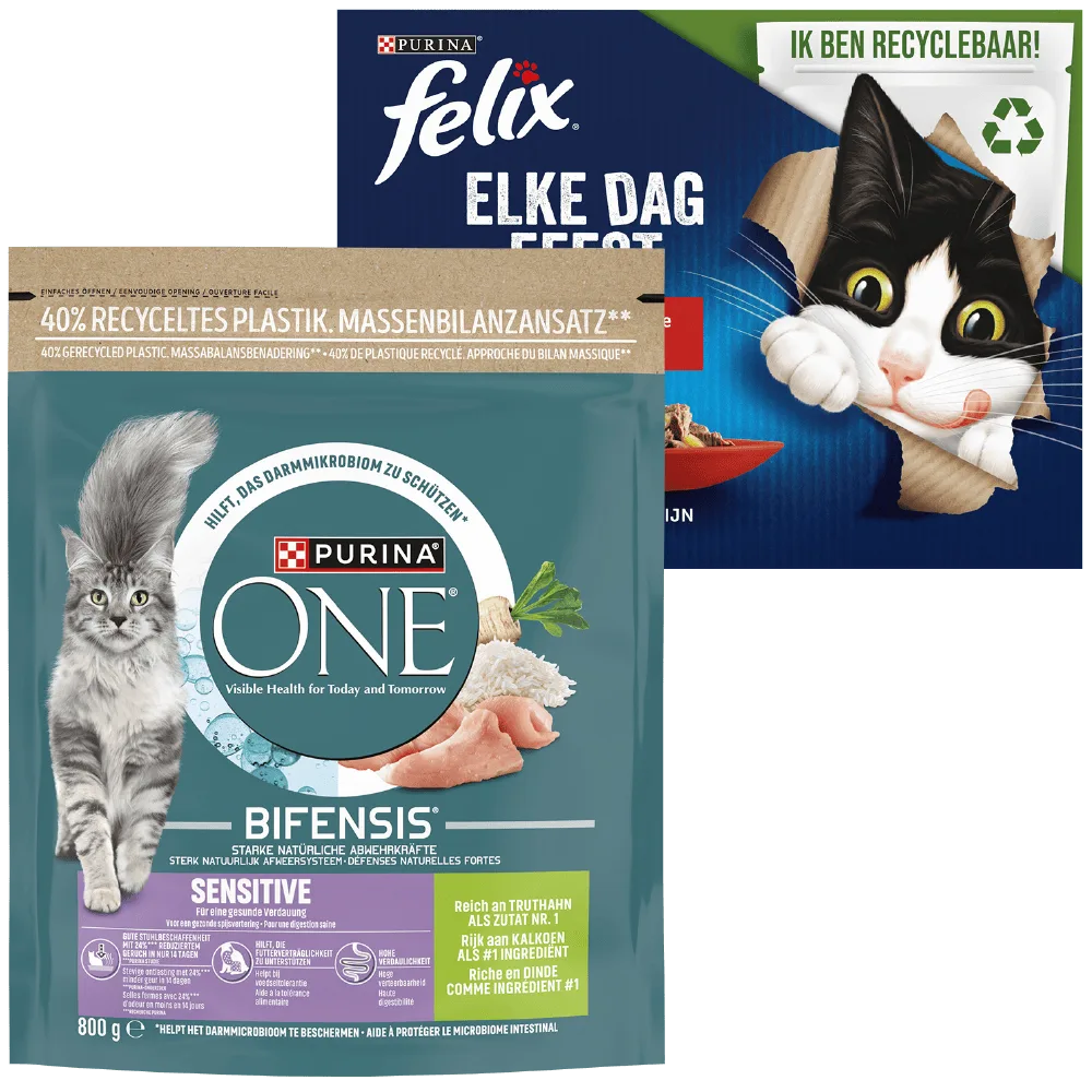 Felix Maaltijdzakjes en Purina One